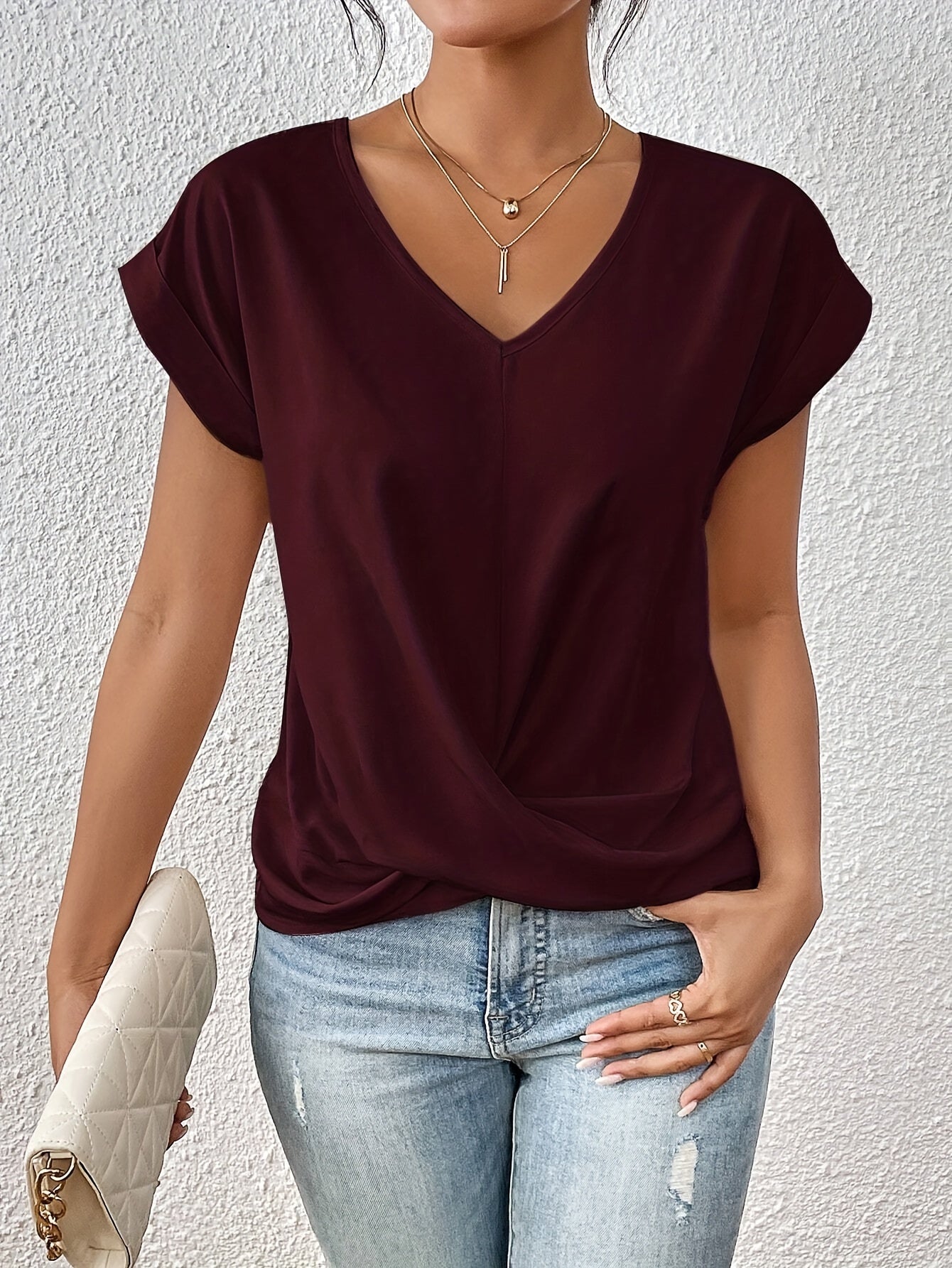 MELIA | CASUAL T-SHIRT MET HARTUITSPARING