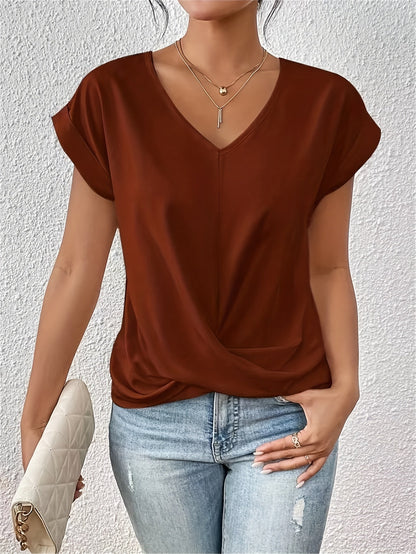 MELIA | CASUAL T-SHIRT MET HARTUITSPARING