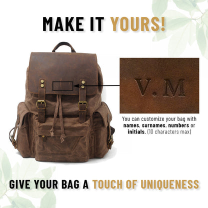 Jacob – Vintage Waxed Canvas Rugzak