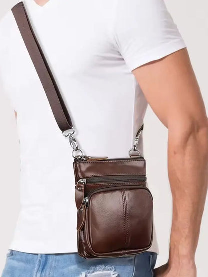 Crossbody Leren Schoudertas - Kruis & Kroon