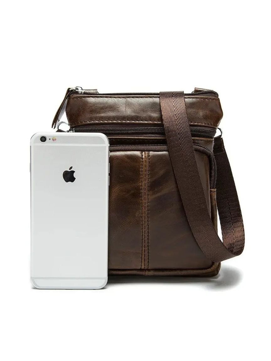 Crossbody Leren Schoudertas - Kruis & Kroon