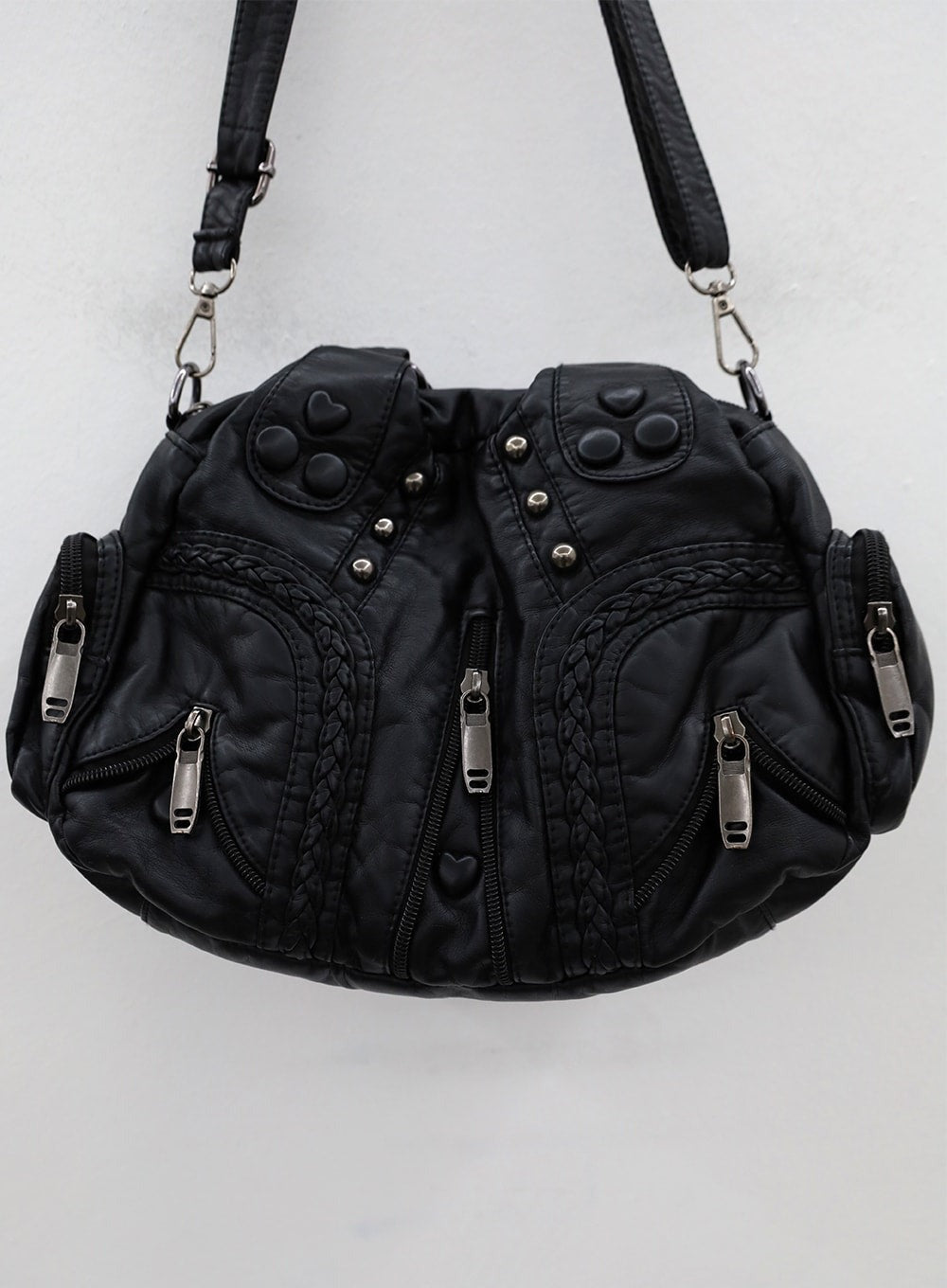 Taranta - Sac à bandoulière noir à rivets