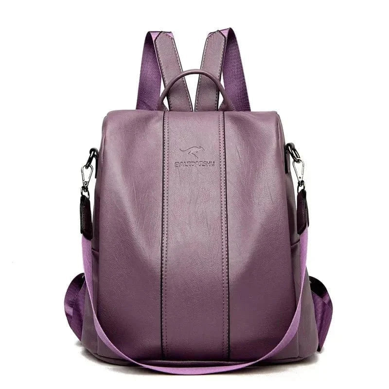 Langlebiger und sicherer PU-Leder-Rucksack