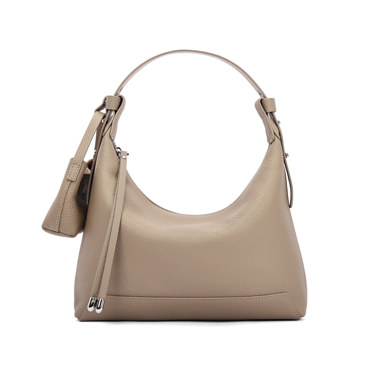 Sac à bandoulière en cuir véritable pour femme au design structuré - Ivonne