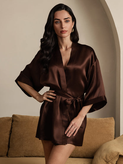 Dames Kimono Kimono Zijden Korte Badjas Glanzend