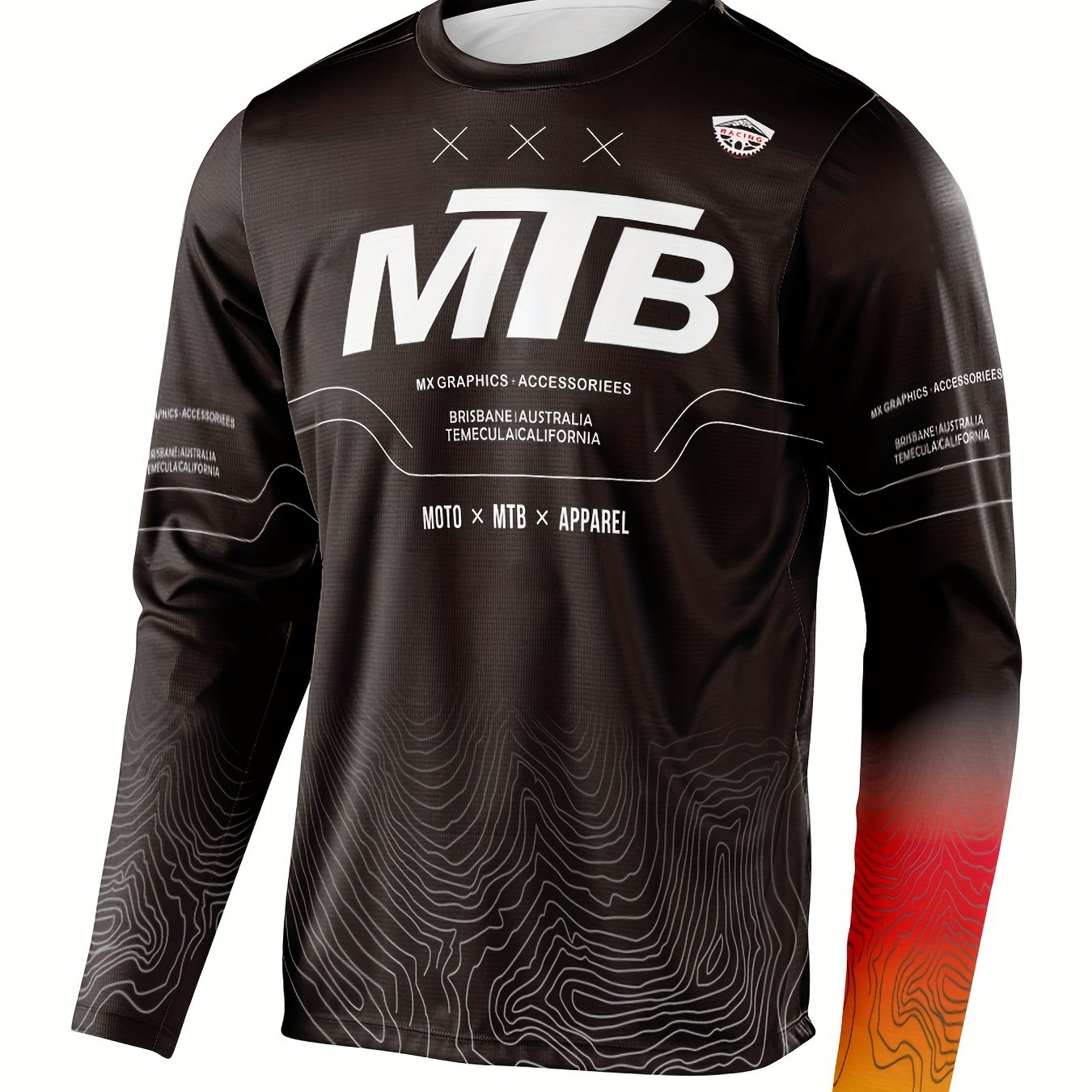 X-GODC Heren MTB Downhill Shirt Lange Mouwen