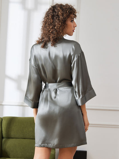 Dames Kimono Kimono Zijden Korte Badjas Glanzend