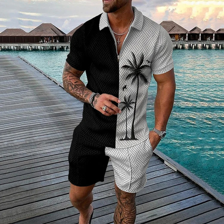 NICO | KOKOSPALMEN POLOSHIRT- & KORTE BROEK-SET