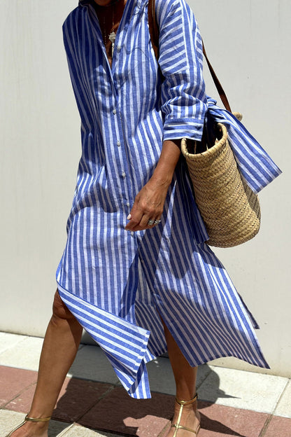 Lauren – Striped Everyday Shirt Dress