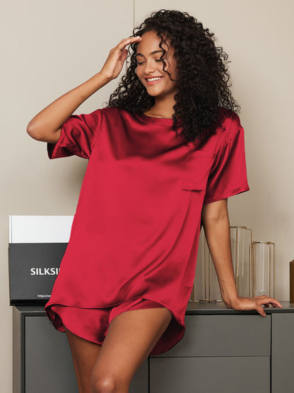 Pure Soie Courtes Manches Pyjamas