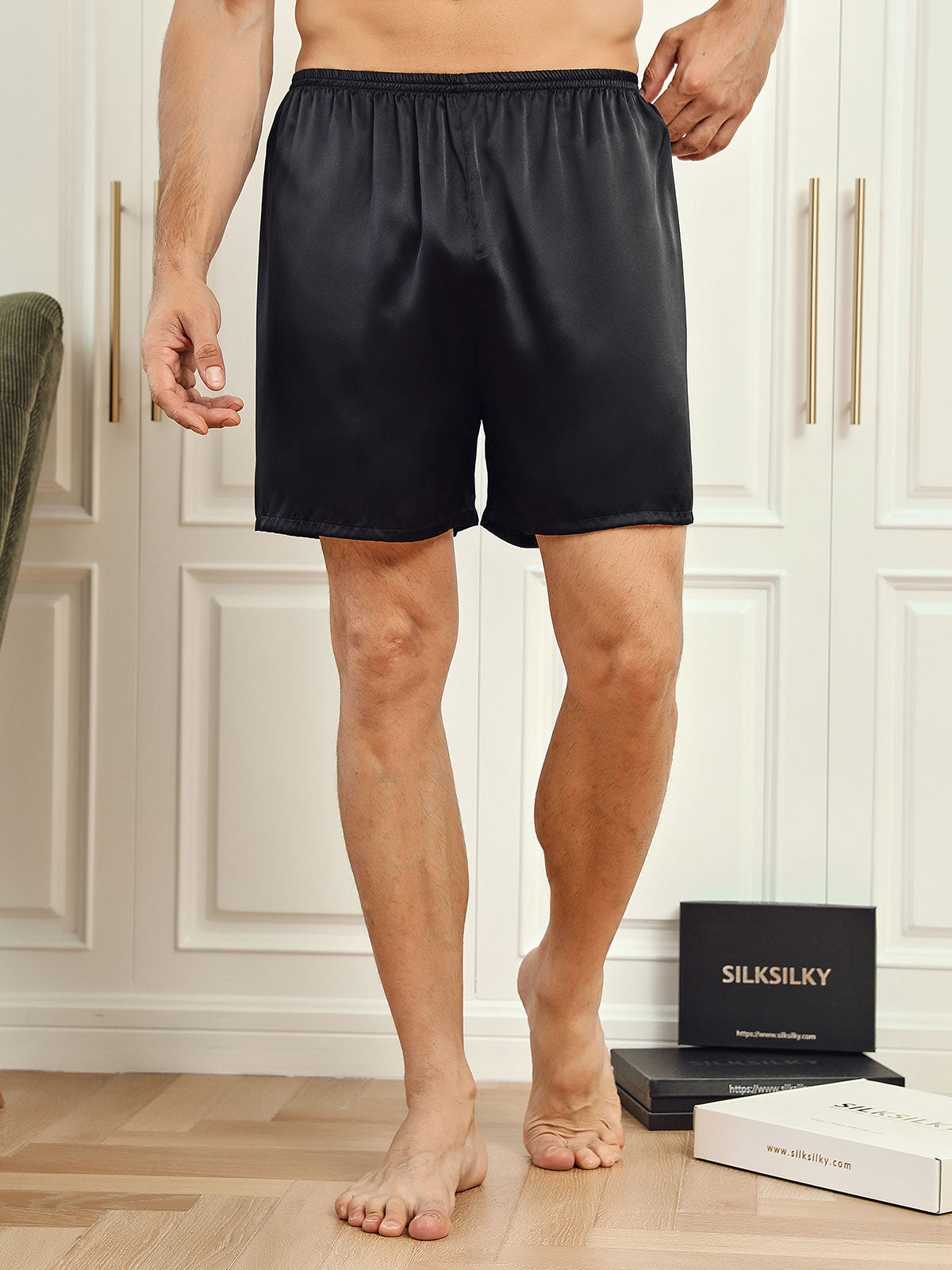 100% Zijde – Lounge shorts