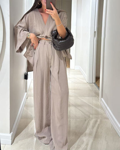 THARAH | Casual V-hals set