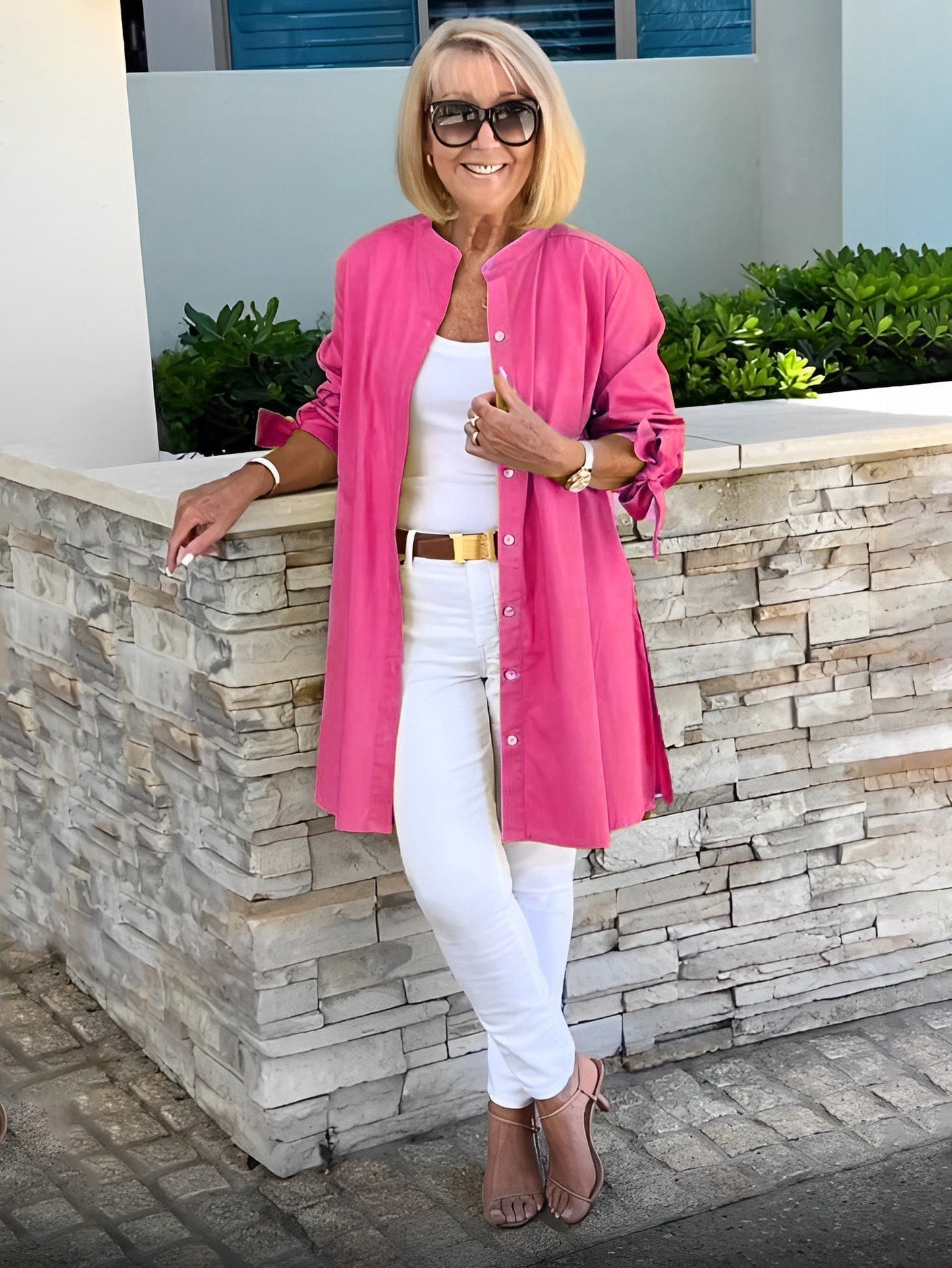 Lucia™ - Tuniek-shirt met knoopsluiting
