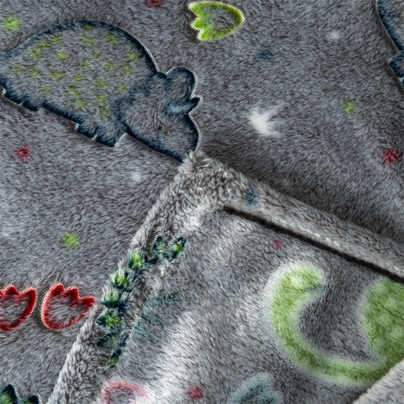 Flanell-Kinderdecke mit Dinosauriern