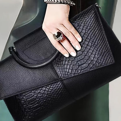 Cassandra | Handtas met extravagant krokodillenpatroon