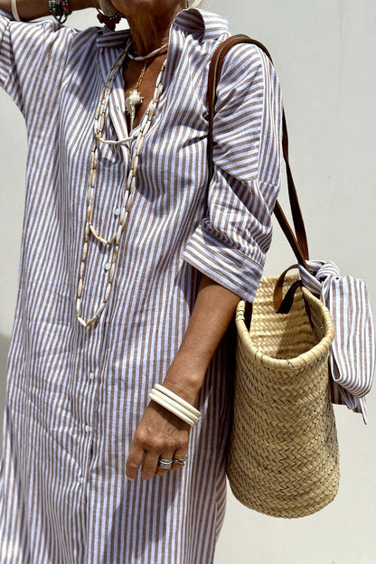Lauren – Striped Everyday Shirt Dress