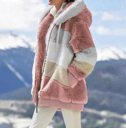 Viviana™ | Luxe & knusse colorblock-jas van imitatiebont