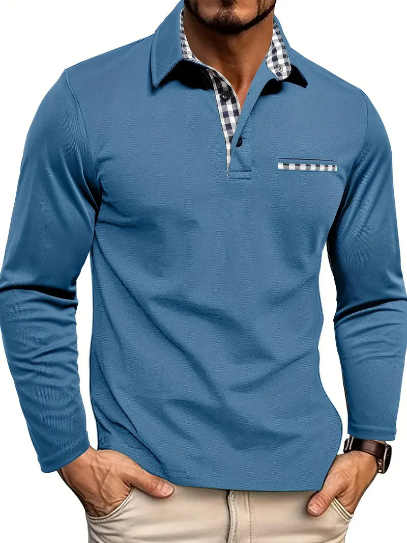 Langarm-Poloshirt