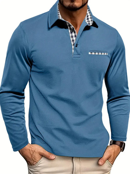 Langarm-Poloshirt