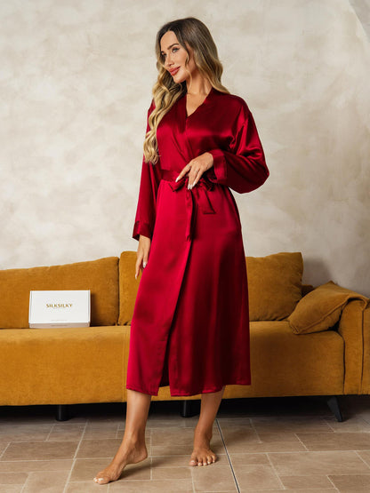Robe longue élégante en soie pure pour femme