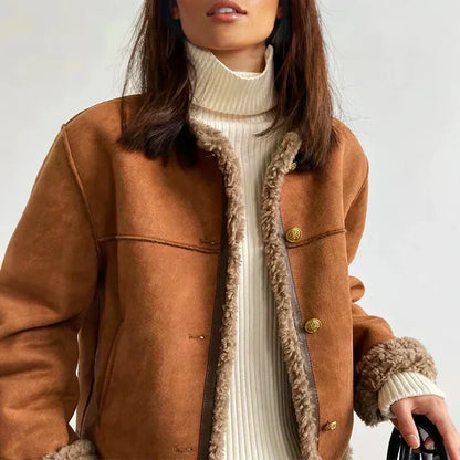 Rosalie | Sheepskin jacket with buttons