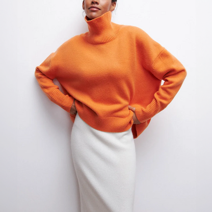 Amelia | Eleganter gestrickter Rollkragenpullover