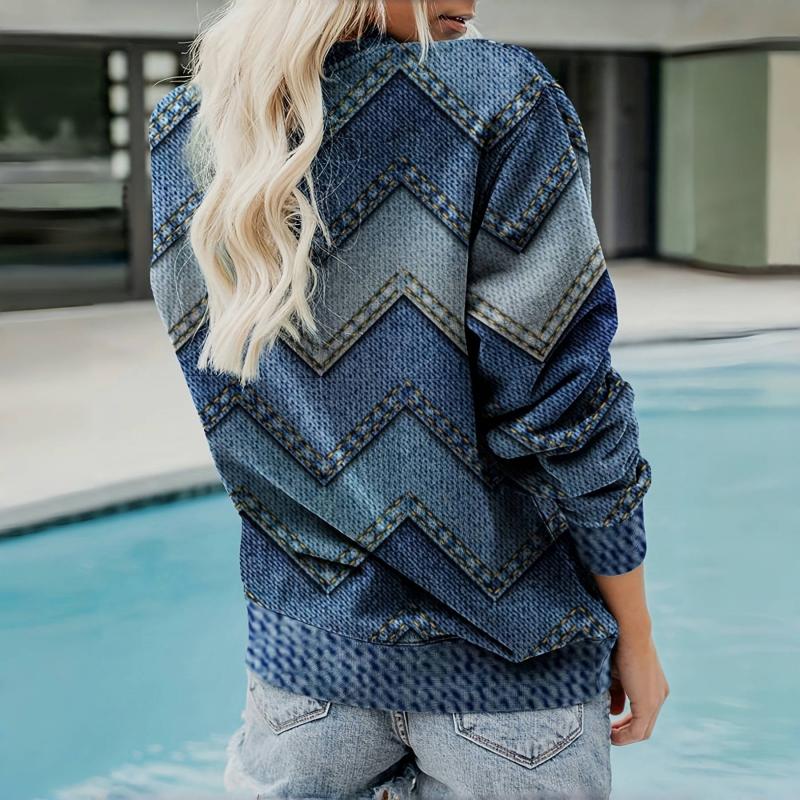 Vintage Geometrisch Sweatshirt