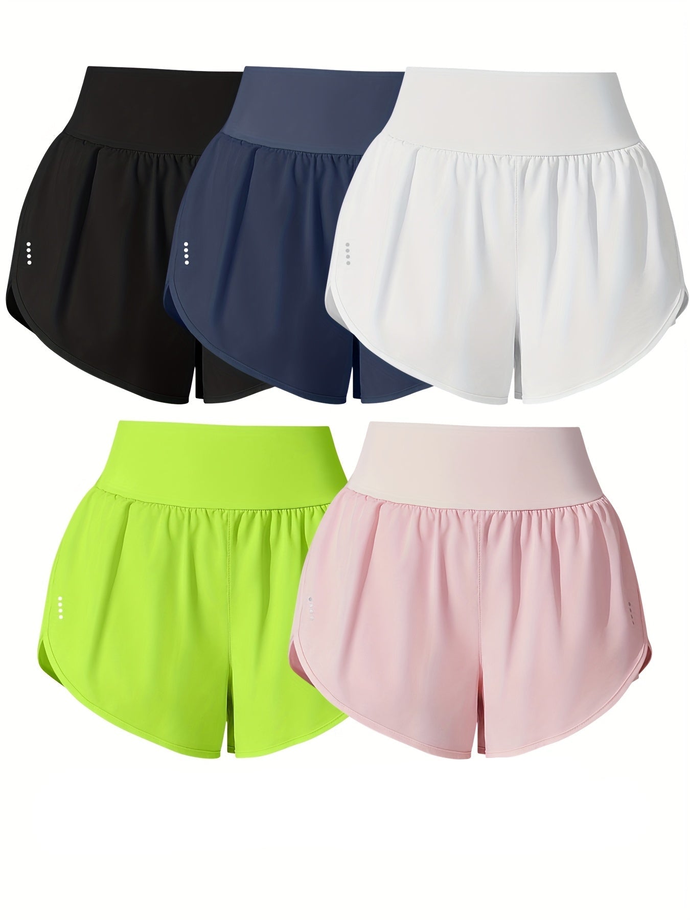 Dotted Comfort Damen Sport Shorts Set (5er Pack)
