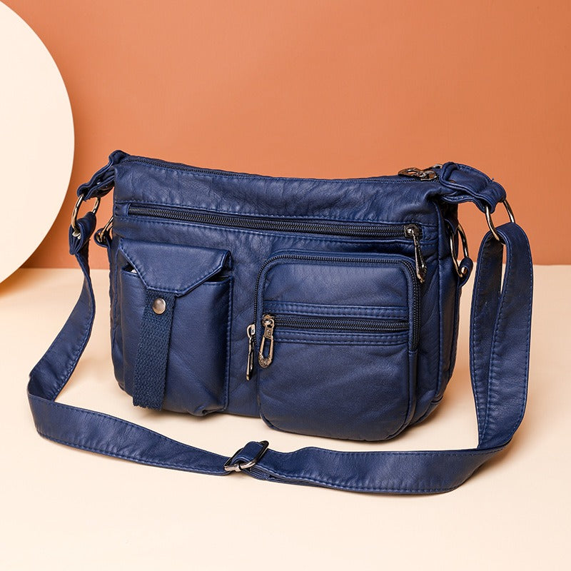Dames crossbodytas, synthetisch leer, meerdere vakken, functioneel - Ángela