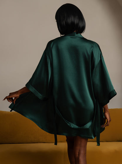 Dames Kimono Kimono Zijden Korte Badjas Glanzend