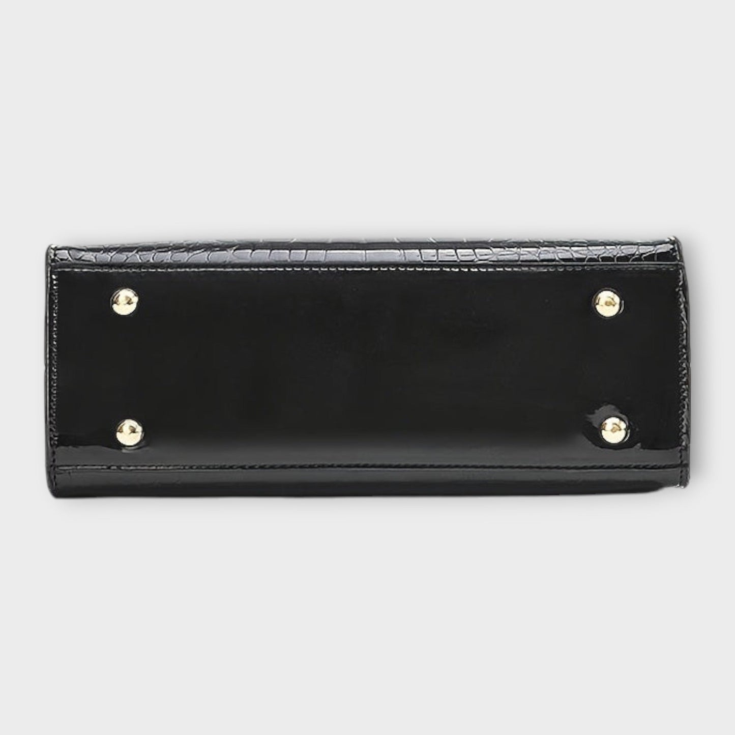 Olivia - Glänzende Krokodil-Optik Handtasche