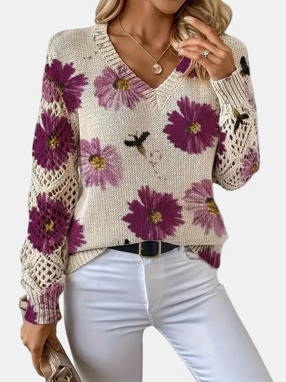 Elara™ | Cardigan mit floraler Eleganz