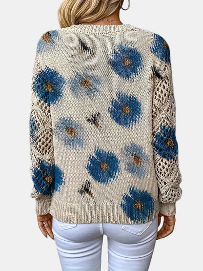Elara™ | Cardigan mit floraler Eleganz