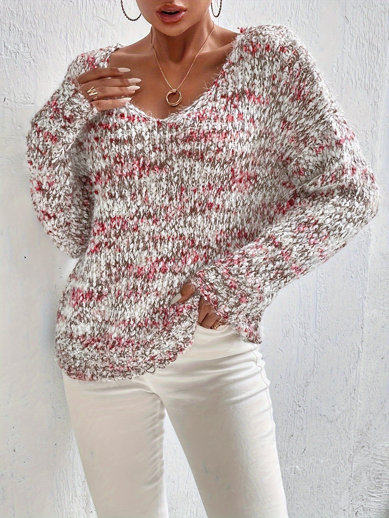 Chryselda – Lässiger Langarm Strickpullover