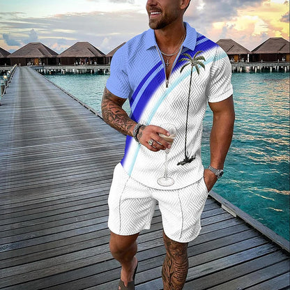 MAX | TROPICANA POLOSHIRT- & SHORTSET