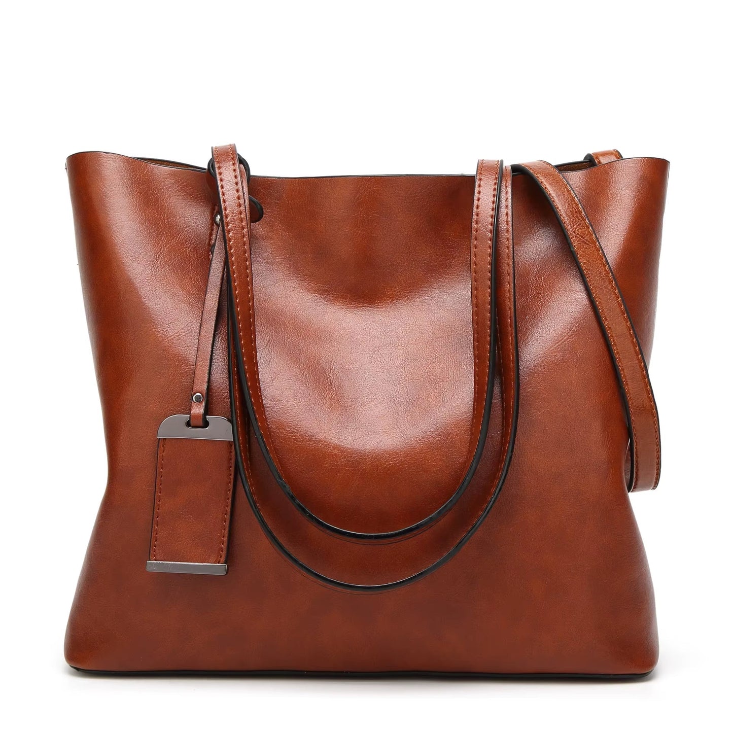 Retro cross-body tas van glad bordeauxrood leer voor dames - Elea
