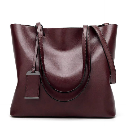 Retro cross-body tas van glad bordeauxrood leer voor dames - Elea