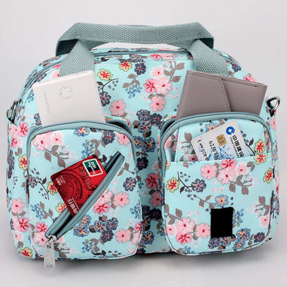 Sac à bandoulière pour femmes à poches multiples imprimé floral - Elora