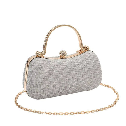 Dames clutch met glitter en juwelenhandvat - Dhalia