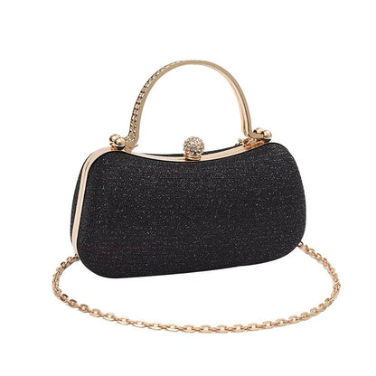 Dames clutch met glitter en juwelenhandvat - Dhalia