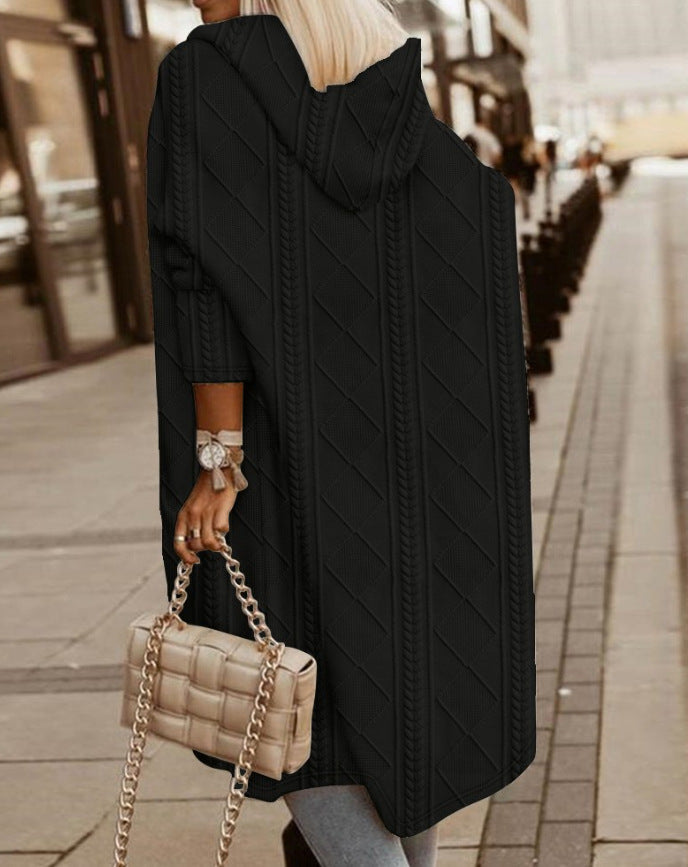 Monalisa – Langer Cardigan mit Kapuze