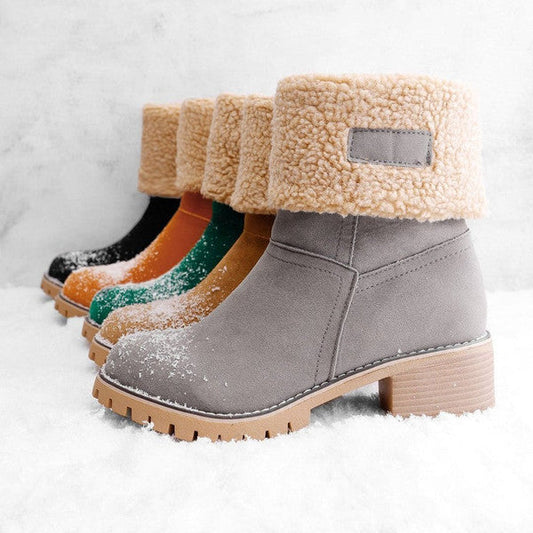 Isa | Elegante en Warme Leren Sneeuwlaarzen
