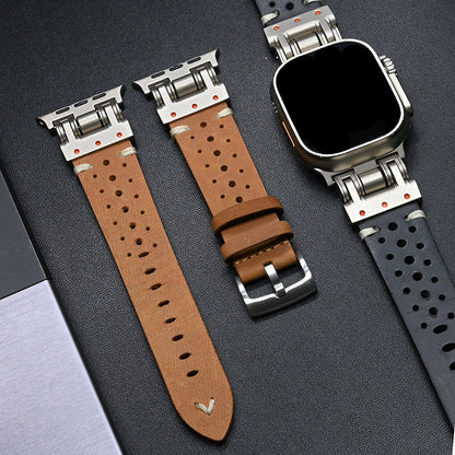Pioneer Leren Apple Watch Bandje