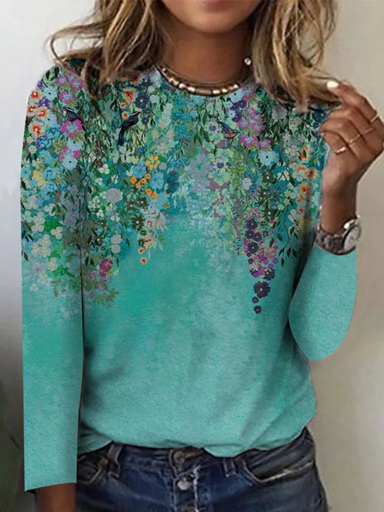 Barneys New York  | Langärmliges T-Shirt mit künstlerischem Druck