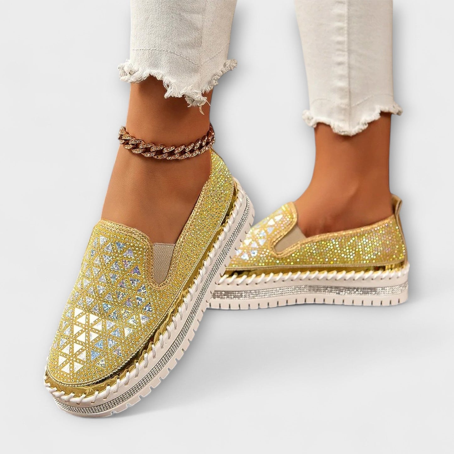Vada – Slippers versierd met stenen