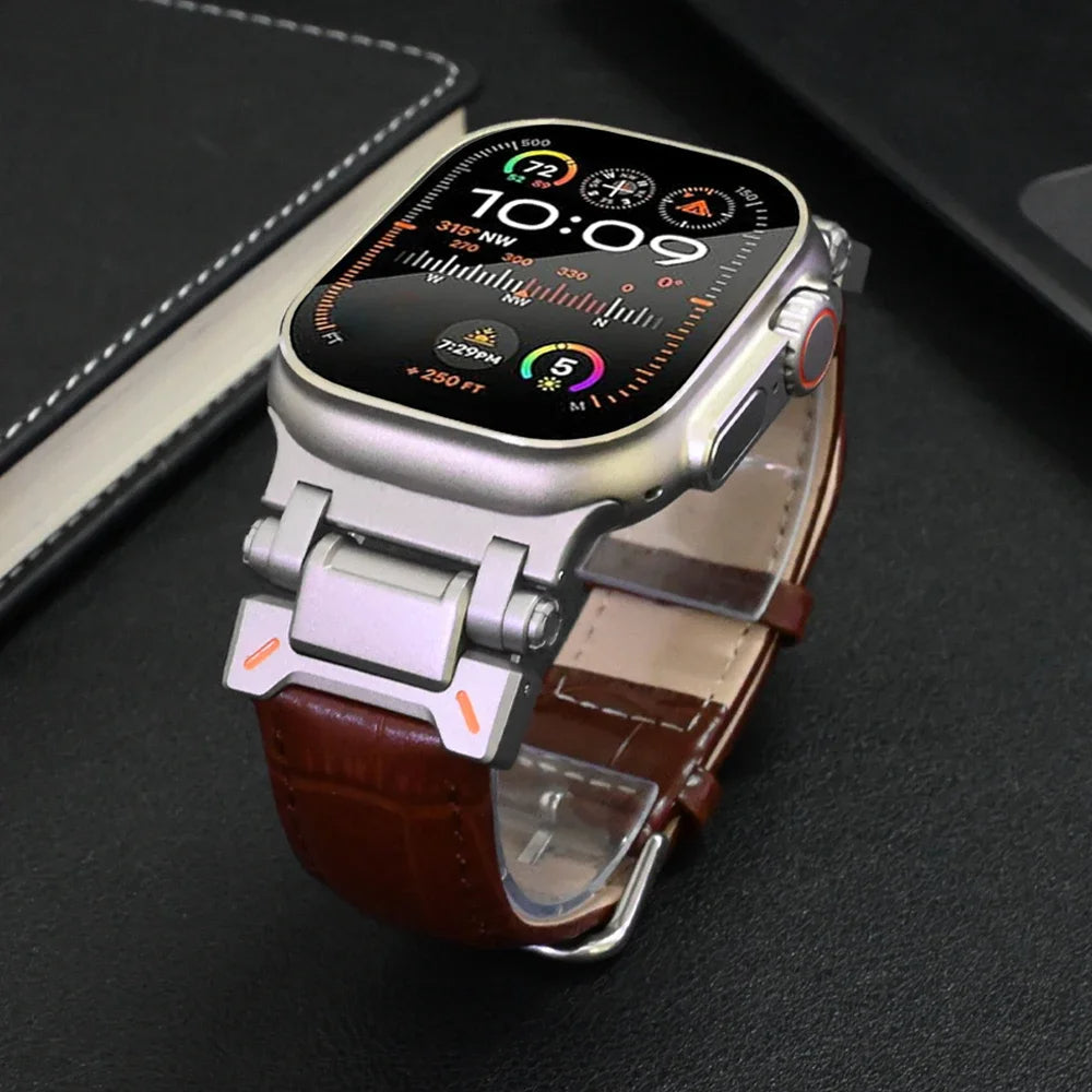 Nomad Echtleren Apple Watch Bandje