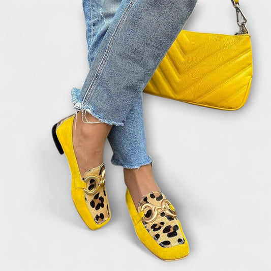 Calista – Met Luipaardprint en Metallic Details