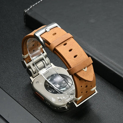 Pioneer Leren Apple Watch Bandje