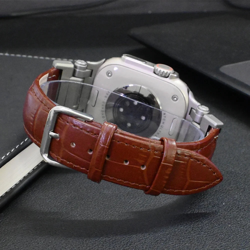 Nomad Echtleren Apple Watch Bandje