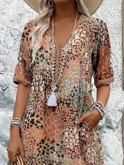 Alivia™ – Elegant Floral Midi Dress for Flattering All-Day Style